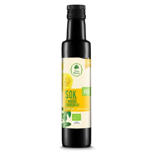 Löwenzahnsaft in 250ml Flasche von DERMESA, naturbelassen und frisch, zeigt die Flasche und das Produkt auf weißem Hintergrund.