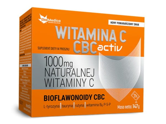 Vitamin C CBC Activ Sachets von EKAMEDICA, 21 praktische Beutel mit 7 g Vitamin C für das Immunsystem.