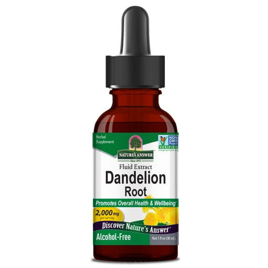NATURE'S ANSWER Löwenzahnwurzel-Extrakt in 30 ml Flasche, natürliche Heilpflanze, braune Flasche mit Tropfverschluss, Produktdetail