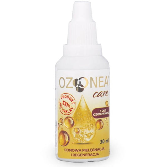 Ozonea Pflege 30 ml von OZONFIX, Flasche mit weißem Etikett und Dosierspumpe, für Hautpflege und Pflegeanwendung.