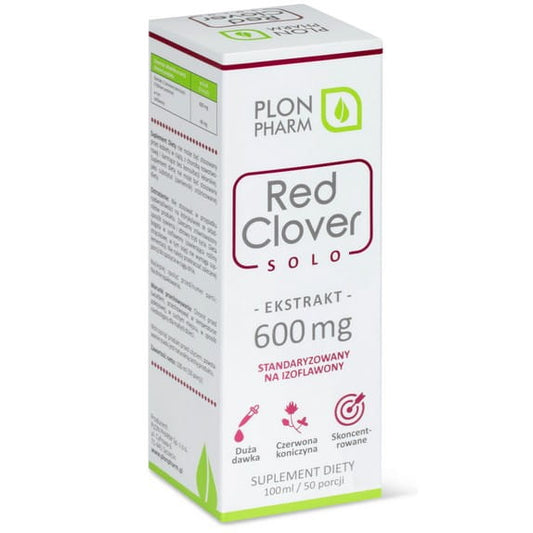 Rotklee-Extrakt in 100 ml Flasche, natürliches Pflanzenpräparat von Dystrybutor: Biogo.pl, für gesunde Hormone und Wohlbefinden