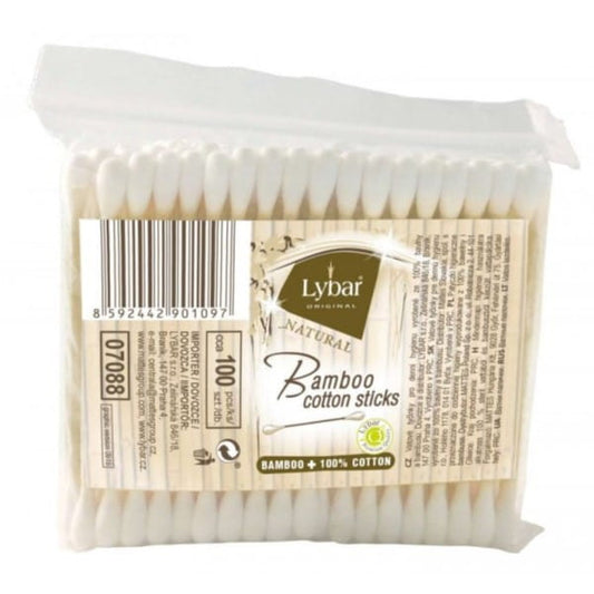 Bambusstäbchen in einer braunen Tasche, 100 Stück, umweltfreundliche Alternative für Essstäbchen, von Biogo.pl geliefert