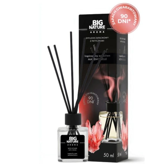 Dufter Diffusor Big Nature MADEMOISELLE 50 ml mit elegante Flasche und natürlichem Design, ideal für Raumduft und Ambiente.