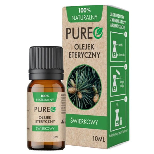 Ätherisches Fichteöl von Pureo in 10 ml Flasche, natürliches ätherisches Öl mit frischem Fichteduft, ideal für Aromatherapie
