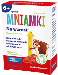 STARPHARMA Little to grow 40 Erdbeergeschmack Pastillen, süße Bonbons in einer Packung, für Kinder, mit fruchtigem Erdbeergeschmack
