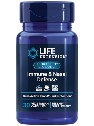 LIFE EXTENSION Florassist Immun- und Nasenschutz Kapseln, 30 Stück, natürliche Ergänzung für Immun und Nasenpflege