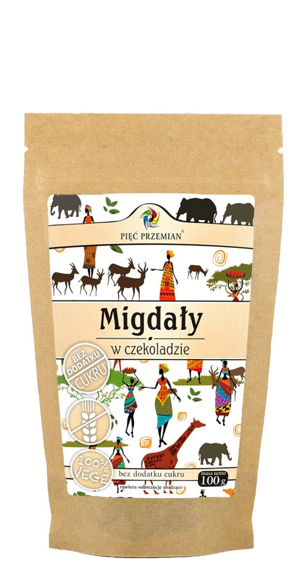 Mandeln in Schokolade ohne Zucker glutenfrei 100g FÜNF ÄNDERUNGEN - Biogo.de