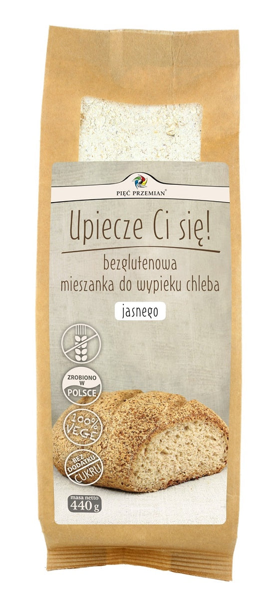 Eine Mischung zum Backen von hellem Brot, glutenfrei 440 g FÜNF ÄNDERUNGEN - Biogo.de