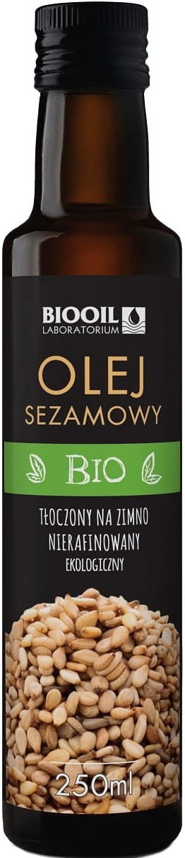 KALTGEPRESSTES, UNRAFFINIERTES BIO-SESAMÖL 250 ml – BIOOIL MHD: 11-2026