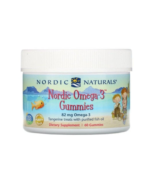 Nordic Omega-3 Gummibärchen von Nordic Naturals, 60 Geleebonbons, fruchtige Nahrungsergänzung in bunten Gummis