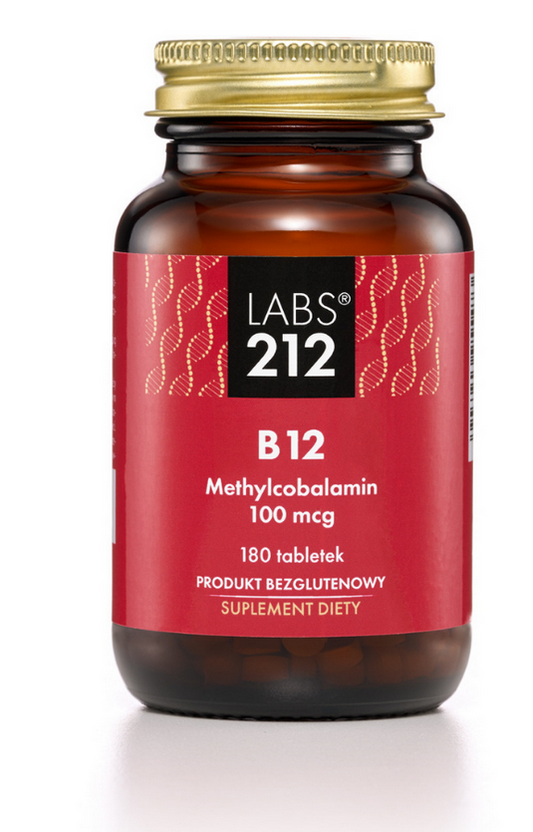 Labs212 B12 Methylcobalamin 100 mcg, 180 Tabletten, Vitamin B12 Ergänzung, Nahaufnahme der Tabletten auf weißem Hintergrund
