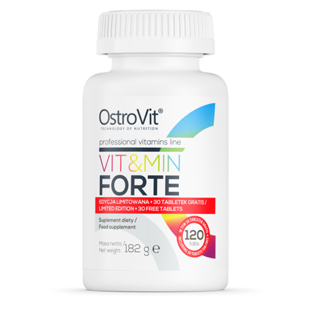 OSTROVIT Vit&Min FORTE Tabletten, Nahrungsergänzungsmittel mit Vitaminen und Mineralstoffen, 120 Tabletten in Blisterpackung
