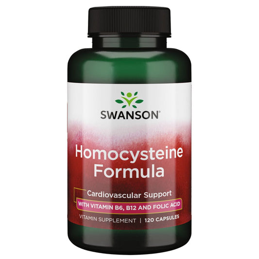 Homocystein-Formel von SWANSON HEALTH PRODUCTS, 120 Kapseln, Nahrungsergänzungsmittel gegen Homocysteinwerte.