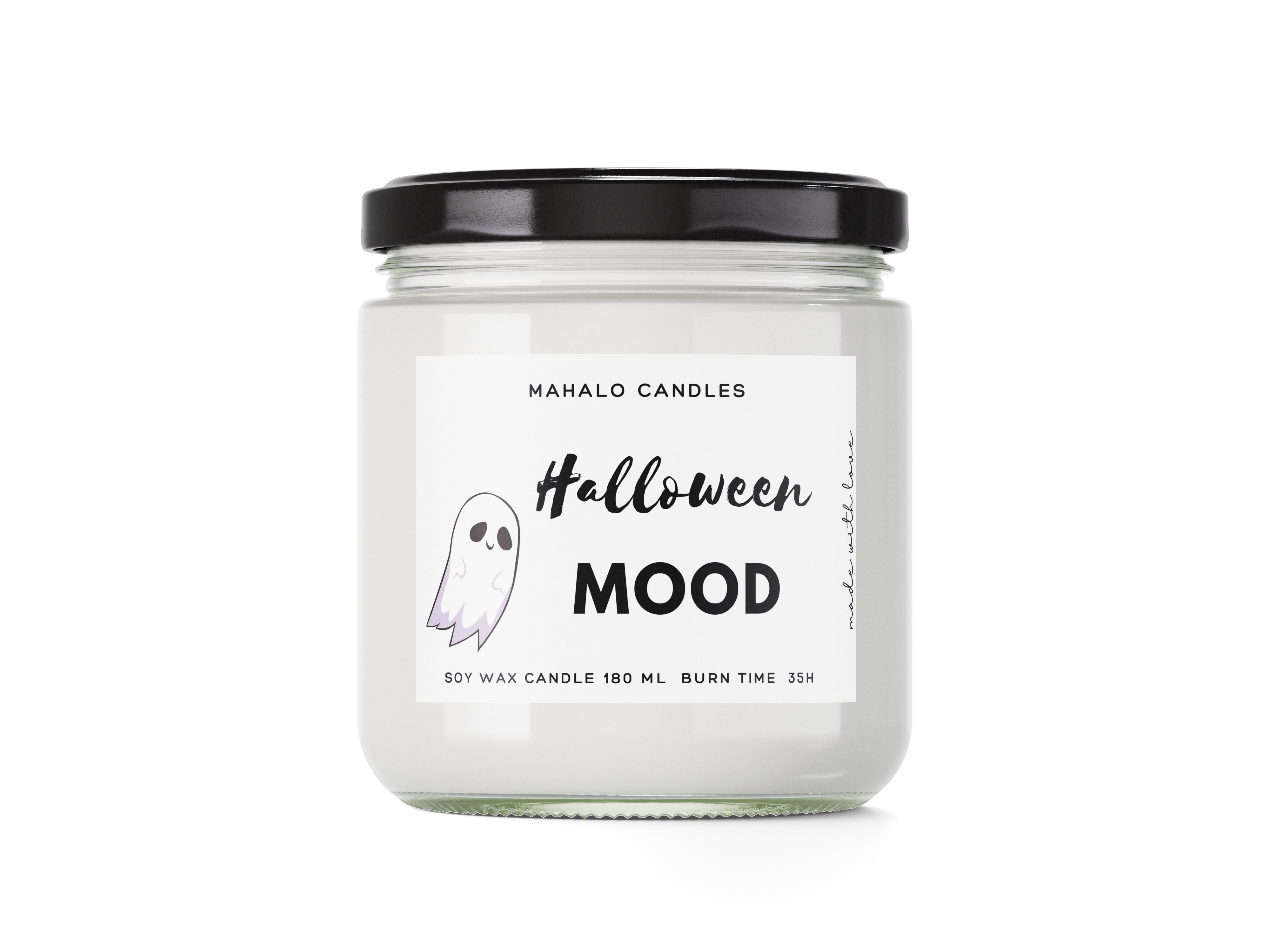HALLOWEEN MOOD Sojakerze 180 ml handgefertigte MahaloCandles - Biogo.de