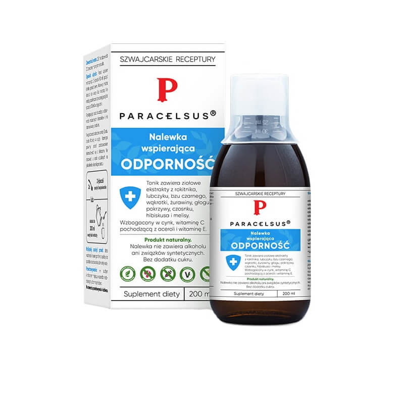 PHARMATICA Paracelsus Tinktur zur Unterstützung der Immunität, 200 ml Flasche mit Kräuterextrakt und Tropfenzähler