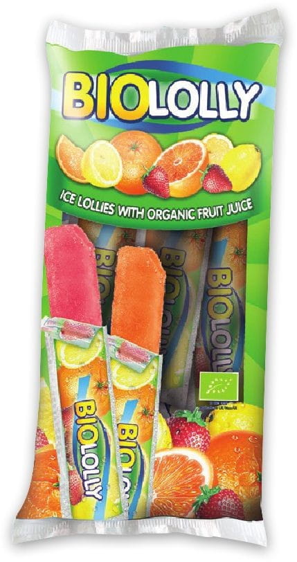 Wassereis zum Einfrieren BIO 10 Stück x 40 ml - BIO LOLLY