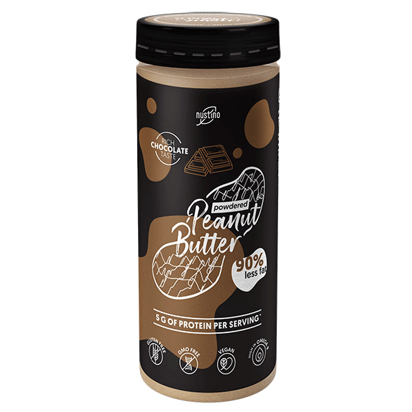 Erdnussbutter-Schokolade in Pulverform von NUSTINO LOS HERMANOS, 200g, fein gemahlene Schokoladen- und Erdnusscreme in Pulverform