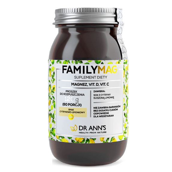 Magnesium Vitamin D Vitamin C Familymag 120 g DR ANN'S