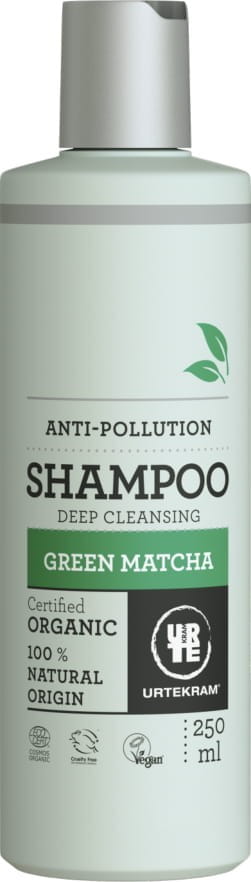 Urtekram Matcha Green Reinigungsshampoo für alle Haartypen, 250 ml, natürliche Bio-Haarpflege mit Matcha-Extrakt