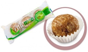 Bio Rawmeo Pralinen mit Cashewnüssen, glutenfrei und roh, in 60 g Packung von LIFEFOOD, natürliche Süßigkeit.