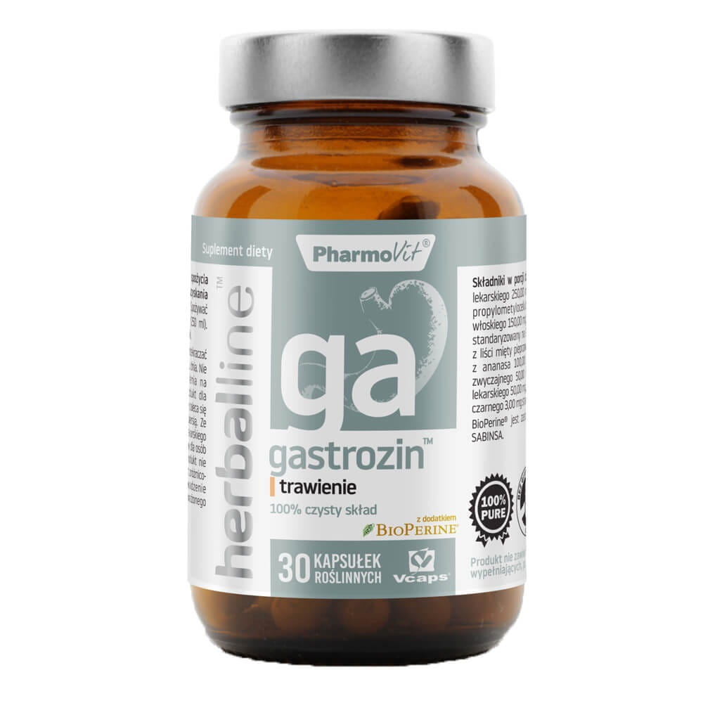 Gastrozin Kapseln mit Bioperine von PHARMOVIT, 30 Stück, Nahrungsergänzungsmittel in Vcaps-Form.