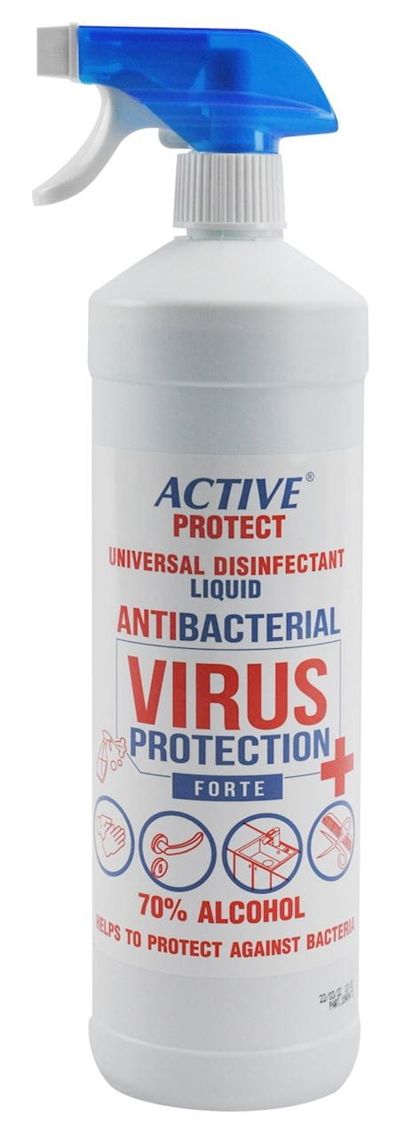 Universelle antibakterielle Desinfektionsflüssigkeit von ACTIVE PROTECT, 1000 ml Flasche, für hygienische Reinigung und Schutz
