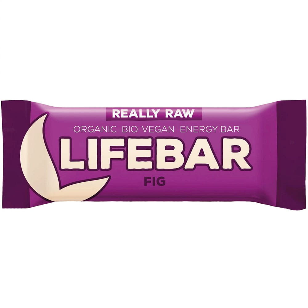 Roher glutenfreier Feigenriegel von LIFEFOOD, BIO-Qualität, 47 g, mit frischen Feigen und natürlichen Zutaten.