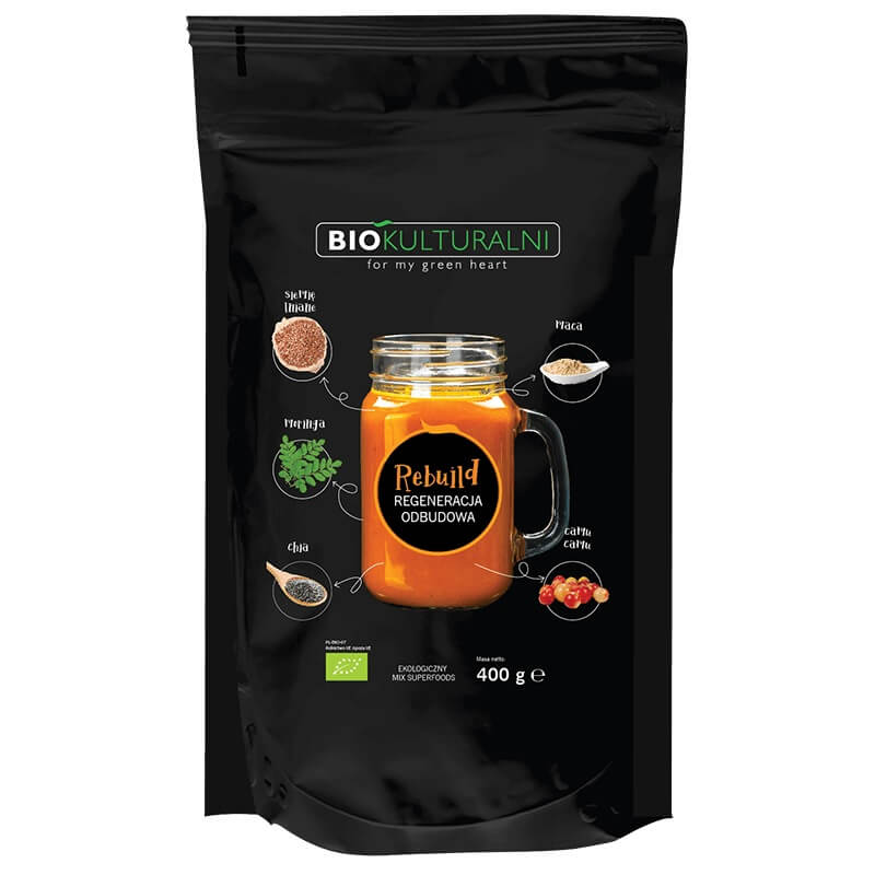 Mischung aus Superfoods wiederaufbau BIO von BIOKULTURALNI, 400 g, verschiedene gesunde Superfoods in einer Packung