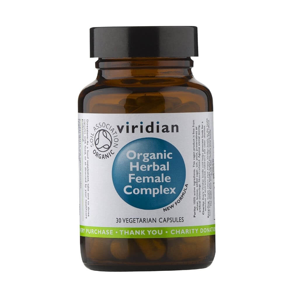 Bio-Kräuterkomplex für Frauen von VIRIDIAN, 30 Kapseln, natürliche Kräutermischung zur Unterstützung des weiblichen Wohlbefindens