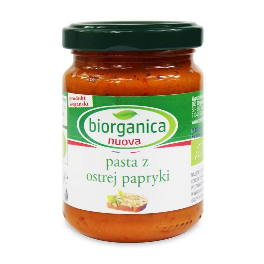 Bio Paprikapaste von BIO ORGANICA ITALIA in 140 g Glas, cremige rote Paprikapaste für Kochrezepte und Saucen.