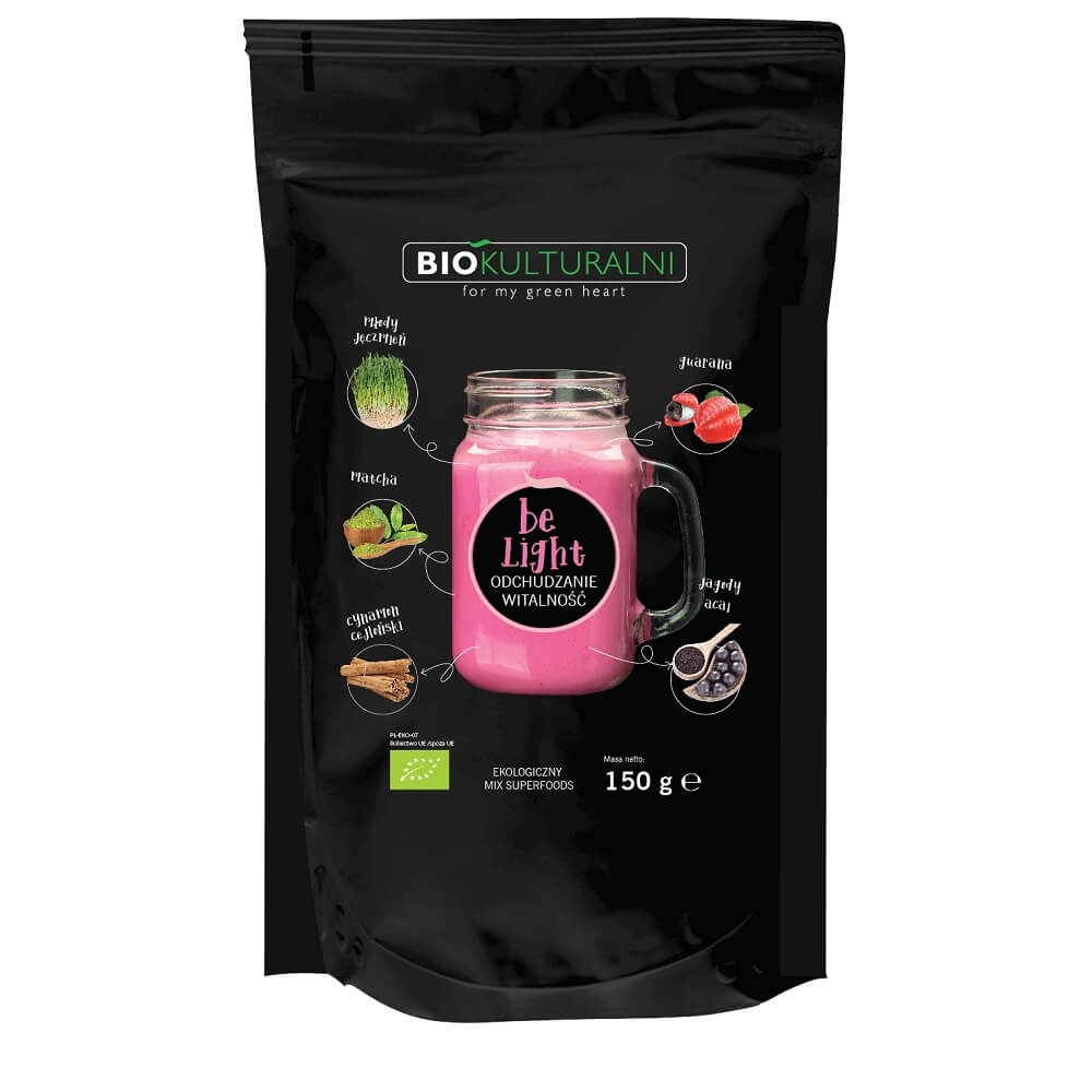 Mischung aus Superfoods be light BIO von BIOKULTURALNI, 150 g, verschiedene gesunde Superfood-Zutaten in einer Packung