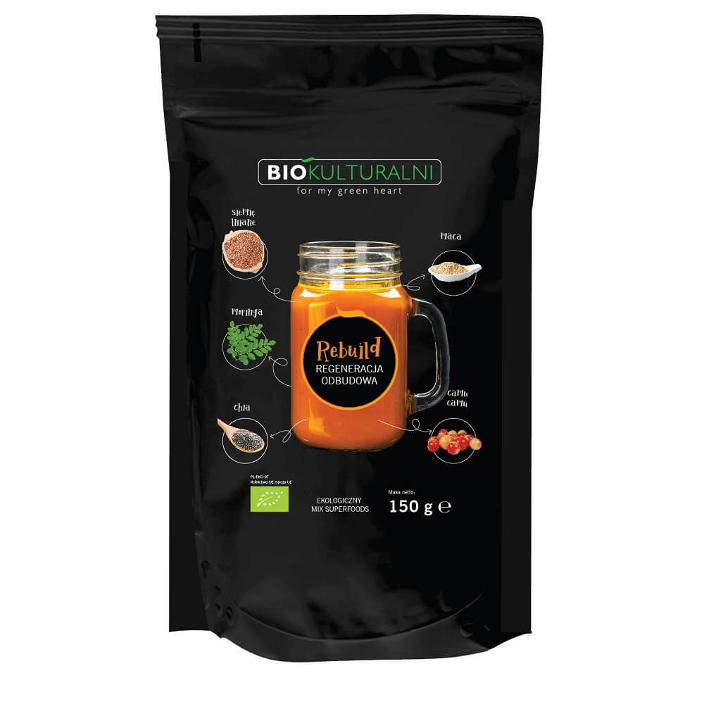 Bio Superfoods Mischung aus BIOKULTURALNI, wiederaufbauende BIO-Mischung, 150 g, naturbelassene Superfoods für Ernährung