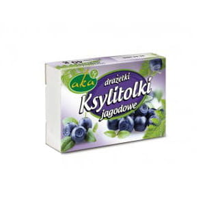 AKA Xylit Pulver Dragees mit Beerenzucker, 40 g, zuckerfreie Süßstoff-Alternative in praktischer Verpackung