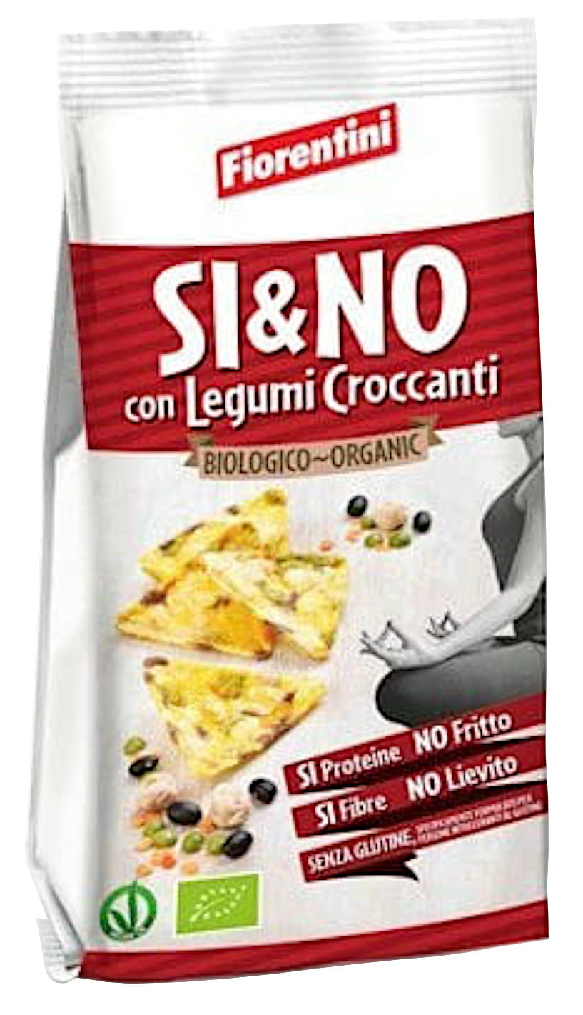 Maischipspyramide mit Hülsenfrüchtemischung, glutenfrei, biologisch, FIORENTINI, 80 g, knusprige Snacks in Pyramidenform