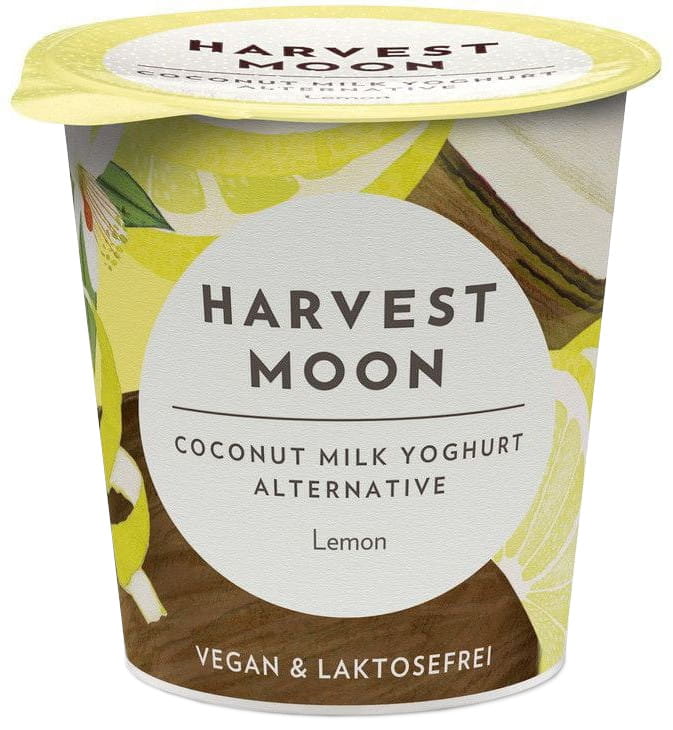 Bio Kokosnuss-Zitronen-Dessert von HARVEST MOON, glutenfrei, 125 g, cremiges Dessert mit Kokos und Zitrone.