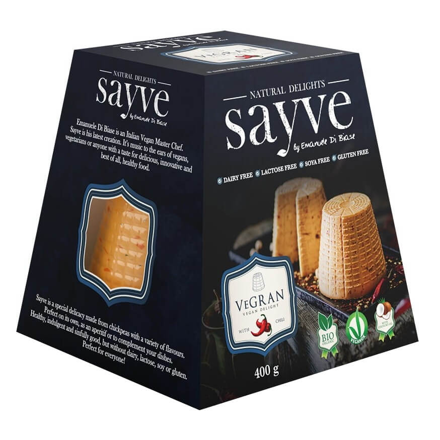 Veganes Produkt mit Kichererbsen und Chili, laktosefrei, glutenfrei, BIO, SAYVE, 400 g, naturbelassene Lebensmittel