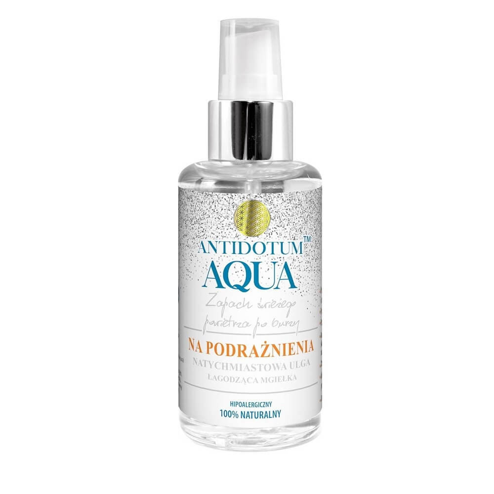 Körperspray bei Hautirritationen von ANTIDOTUM AQUA, 100 ml Flasche mit Spray für empfindliche Haut.