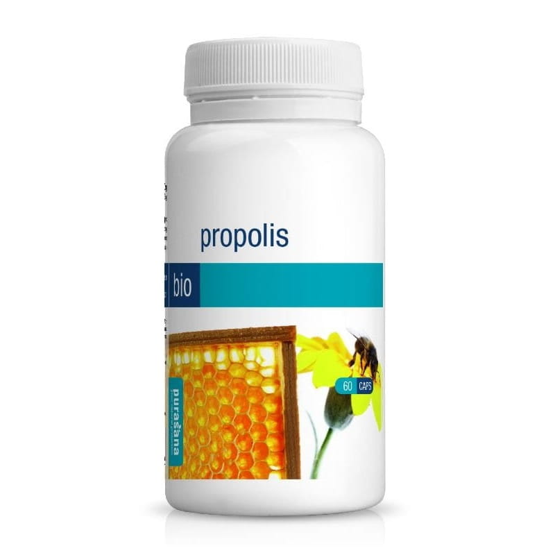 BIO Propolis in Kapseln von PURASANA, 60 vegane Kapseln, gesundes Nahrungsergänzungsmittel, natürliche Immunstützung