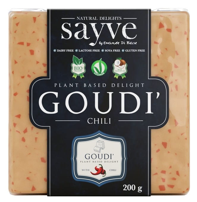 Veganes SAYVE Produkt mit Kichererbsen, Pfeilwurz und Chili, laktosefrei und glutenfrei, biologisch, 200 g