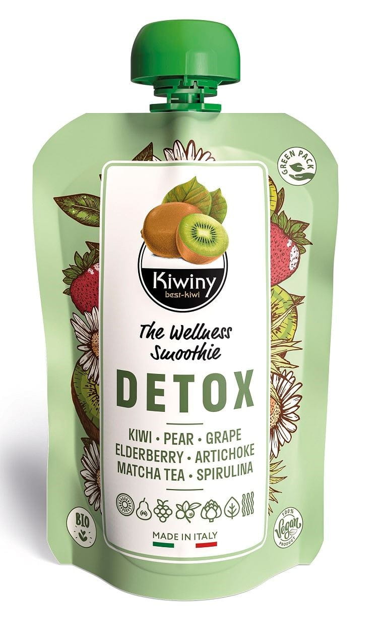 Kiwi-Püree mit Birne und Matcha-Tee glutenfrei BIO 150 g - KIWINY