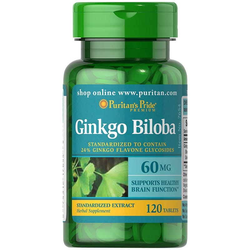 Japanischer Ginkgo-Biloba-Extrakt 60 mg 120 Tabletten PURITAN'S PRIDE