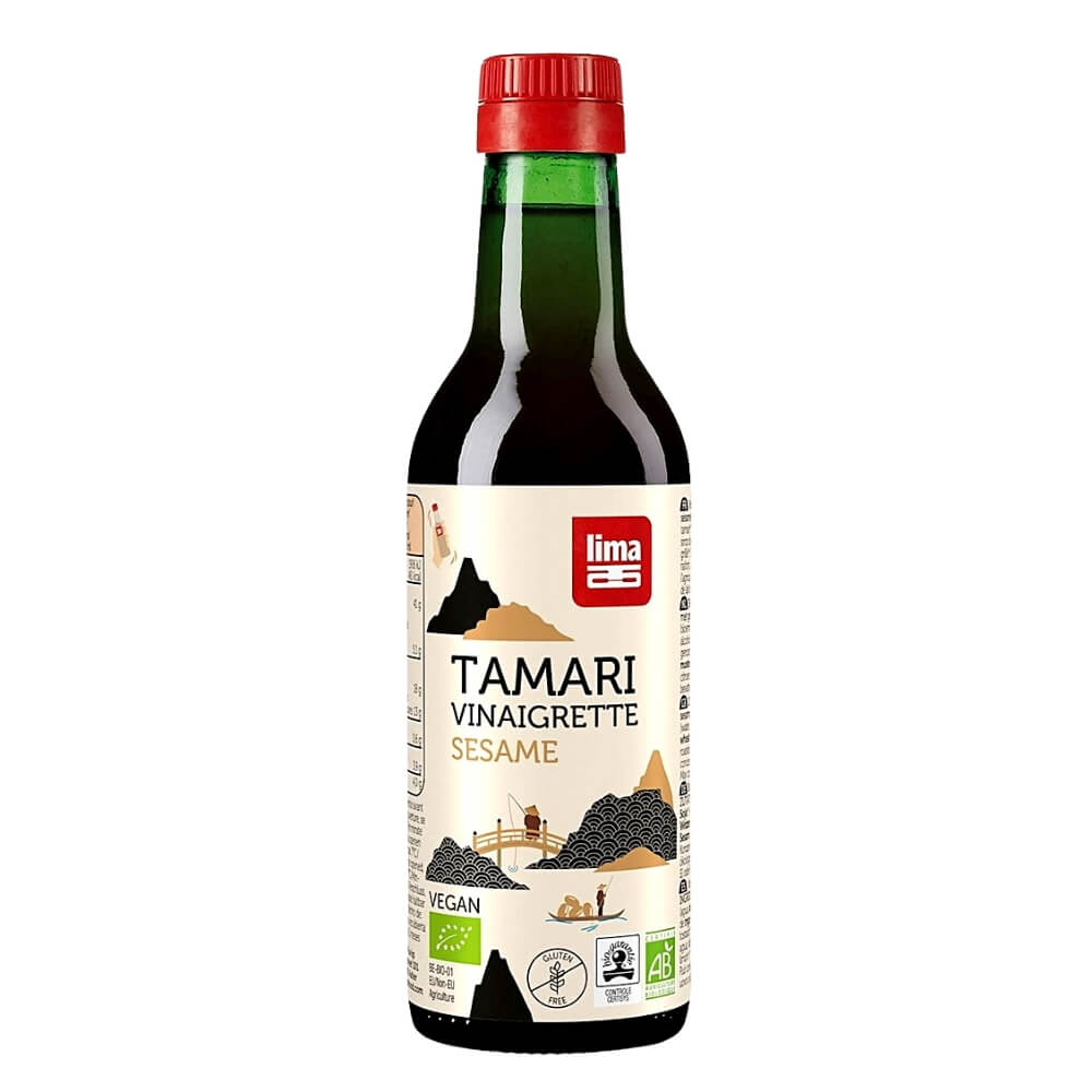 Bio Tamari Vinaigrette mit Sesam von LIMA, glutenfrei, 250 ml Flasche, cremige Dressing für Salate und asiatische Gerichte