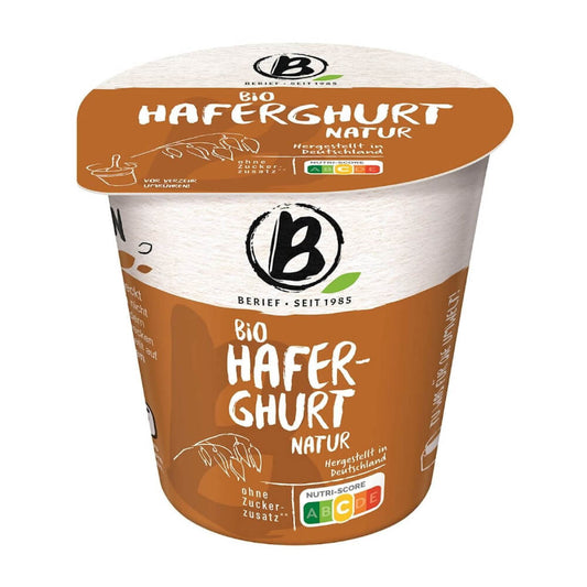 Bio Haferprodukt von BERIEF, 150 g, in einer transparenten Verpackung, zeigt die Haferflocken und das Bio-Label.