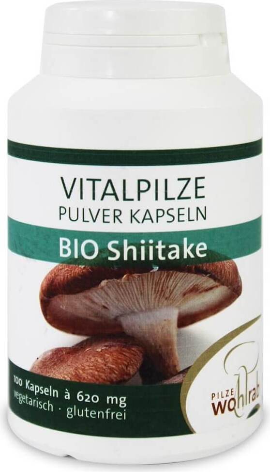 Shiitake-Pilze (Japanisches Steinkraut) BIO 100 Kapseln - PILZE WOHLRAB