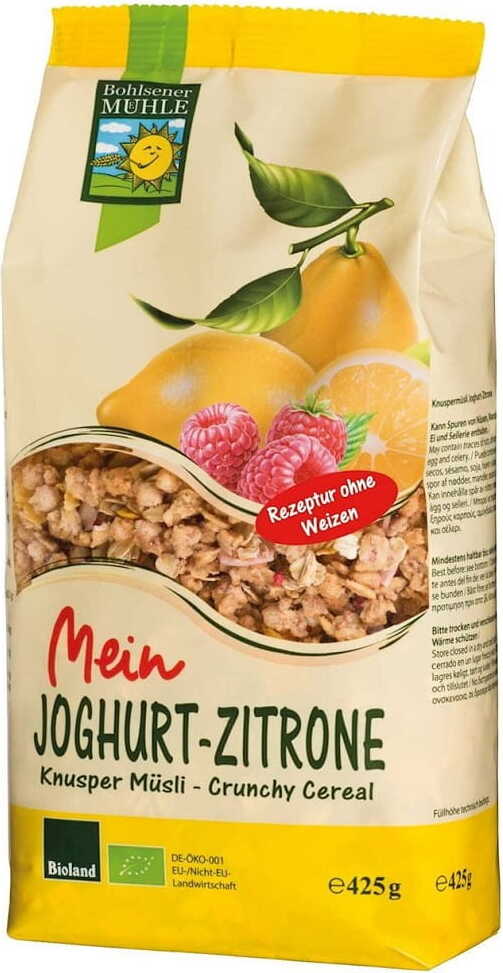 Knuspriger Joghurt und Zitrone BIO 425 g - BOHLSENER MÜHLE