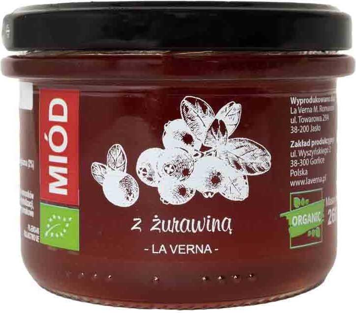 Mehrblumenhonig mit Preiselbeeren BIO 250 g - LA VERNA