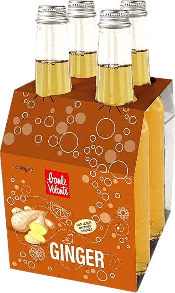 Bio Ingwer-Getränk mit Kohlensäure, 275 ml von ECOR, Flasche mit erfrischender Ingwernote und natürlicher Bio-Qualität