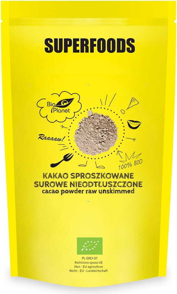 Rohes Kakaopulver, fettfrei BIO 500 g - BIO PLANET
