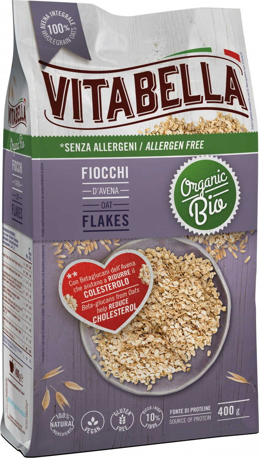 Glutenfreie Haferflocken BIO 400 g VITABELLA
