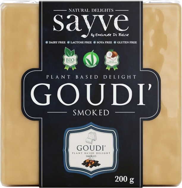 Veganes Produkt mit Kichererbsen und Pfeilwurz von SAYVE, geräuchert, laktosefrei, glutenfrei, BIO, 200 g